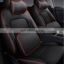 OEM Custom Automotive Parts & Accessories Black Red Standard SUV Seat True Genuine 5d Leather Sit Cover Kit for Cars thumbnail-1