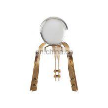 Crystal Ball Golden Base Tabletop Home Decor thumbnail-1