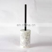 Portrait Black Ceramics Bathroom Decor Accessory Soap Dispenser Tumbler Soap Dish Toothbrush Holder Ceramic Bathroom Set thumbnail-5