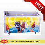 Top Glass Door Chiller Chest Freezer for Ice Cream Quality Choice thumbnail-3