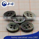 Black MOP Natural Plaid Shell Buttons,black Mother of Pearl Sea Shells Buttons. thumbnail-3