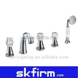 Luxury 5 Pcs Bath Tub Thermostatic Mixers With Hand Shower