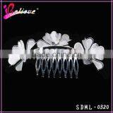 Silver Decorative Hair Accessories Women Hair Jewelry Wedding Hair Comb thumbnail-2
