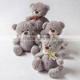 Plush Teddy Light Grey Bear Toy With Fat Belly/ Soft Bear Toy Sitting High 18cm/Soft Stuffed Teddy Bear Light Grey thumbnail-2