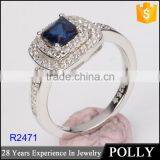 Fashion Women's Engagement Ring 18k White Gold Jewelry Diamond Wedding Ring thumbnail-6