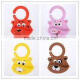 2016 new cute Animal Patterns Non-toxic soft silicone waterproof baby bibs