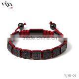 High End Beaded Jewelry Square Logo Beads Energy Profational Bracelet Knotted Hand Making Bracelet thumbnail-3
