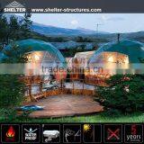 Clear Roof Four Person Green Geodesic Dome Tents for Sale thumbnail-2