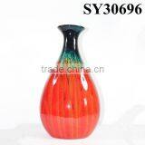 Double Color Glazed Ceramic Decoration Flower Tall Vase thumbnail-5