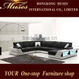 2015 NEW Sofa Design Sectional Sofa With LED Lighting AS503# thumbnail-1