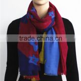 Abstract Painting Printed Wool Scarf