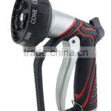 8 Patterns Front Trigger Metal Garden Hose Nozzle Water Spray Gun