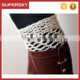 A-262 Crochet Boot Toppers Socks Handmade Crochet Boot Toppers Open Knitted Boot Cuffs thumbnail-1