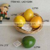 2013Artificial Fake Fruits 2*3 Inch Artificial Polyfoam Lemon House Decoration