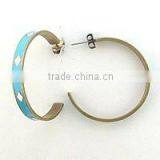 Fashion Enamel Plated Thin Hoop Earring