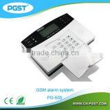 Wireless GSM alarm system with LCD display and 99 wireless defense zones, PG-500