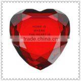 Heart Shape Red Crystal Diamond With Personality Engravings thumbnail-1