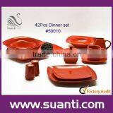 Red Ceramic Tableware thumbnail-1
