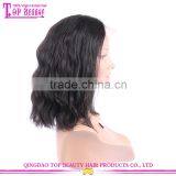 2016 New Arrival Hot Sale Short Brazilian Hair Full Lace Wig 12inch Natural Wave Short Human Hair Wig for Black Women thumbnail-5