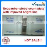 Neubauber blood counting plate with impoved bright-line