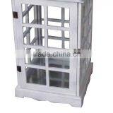 2016 Wood Candle Lanterns With Grey Metal Top thumbnail-5