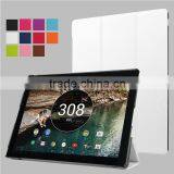 Protective Simple Busniess White Leather Flip Case Stand Tablet Cover Case for Google Pixel C thumbnail-1