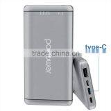 type c power banks for mobile phones with qc2.0 portable phone charger black