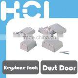 RJ45 Keystone Jack Compact Surface Mount Box With Label and Dust Door