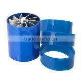 Double Supercharger Turbine Turbo Charger Air Intake Fuel Gas Saver Fan NEW