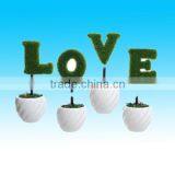 LOVE White Ceramic Valentine Flower Pot for Sale thumbnail-1