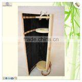 Handles Round Cylindrical Poplar Pine Wine Gift Box thumbnail-5