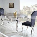 TH329 Hot Selling Marble Top Dining Table Set thumbnail-4