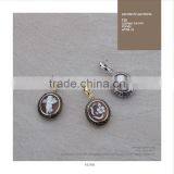 925 Sterling Silver Pendants Made in Italy P28 Cameo 16mm thumbnail-1