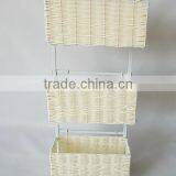 Upton Home Burnet White Over-the-Door 3-tier Storage Basket Set thumbnail-4