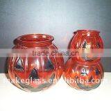 Pumpkin Face Shaped Glass Candle Jar thumbnail-1