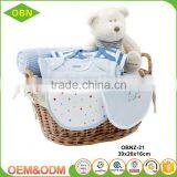 China manufacture export good quality custom Promotional cheap holiday wicker gift baskets