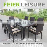 FEIER A6085CH Outdoor Rattan Dining Table Chairs