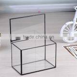 Garden Decoration Geometric Glass Terrarium / Cube / Handmade Glass Plant Flower Pot for Indoor Garden thumbnail-4