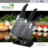 Black Blade Ceramic Knife Set With Block thumbnail-4