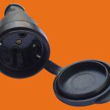 Industrial Rubber Plug 16A German Schuko Power Black Electrical Plug (p6052) thumbnail-4