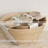 7 Natural Color Bamboo Salad Set thumbnail-1