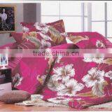 100%polyester Digital Printed Flower Vivid Wedding Lovers Diamond Velvet Bedding Set thumbnail-1