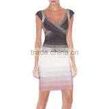 Good Quality HL Grey Gradient Sleeveless Bandage Dress Celebrity Slim Mini Dress thumbnail-3
