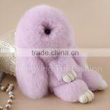 CX-R-10 Lastest Design Hot Fashion Cheap Custom Rex Rabbit Fur Keychain thumbnail-6