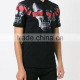 Mens Skull 3D Printed Polo Shirts Customized Logo in Modern Design thumbnail-2