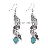 Zm53244a Vintage and Classical Green Color Diamond Drop Style Silver Earrings thumbnail-2