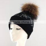 Myfur New Fashion Printing Beanie Winter Hat Type and Knitted Pompom Beanies thumbnail-2