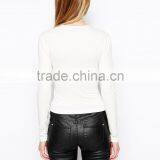 Crop Top With Long Sleeves and Deep PlungeChina Products thumbnail-3