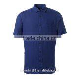 100% Cotton Oxford Short Sleeves Simple Men Shirt thumbnail-1