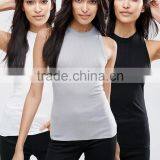 Guangzhou Shandao OEM Wholesale Casual Summer 95% Cotton 5% Spandex Women Sexy Ribbed Breathable Quick Dry Slim Fit Tank Top thumbnail-2